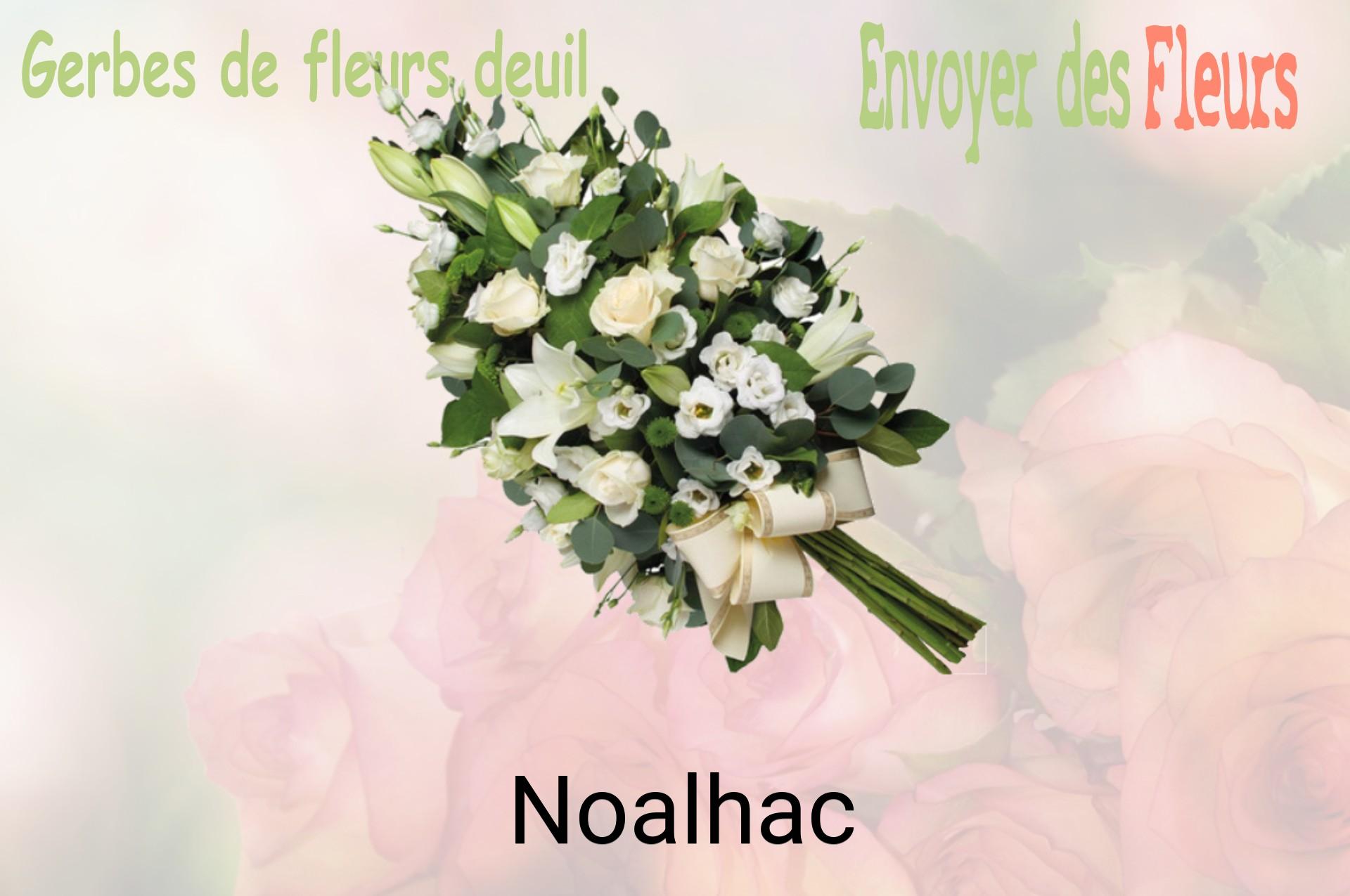 Gerbe de fleurs de deuil livrée à Noalhac